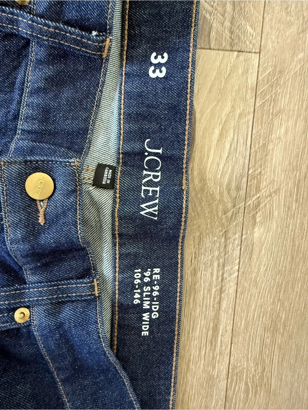 J. Crew Dark Indigo Cropped Straight-Leg Jeans NWT